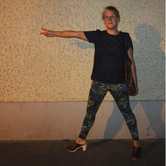 COS Top with Punch-out Pattern, Navy Medium - Picture 10 of 10